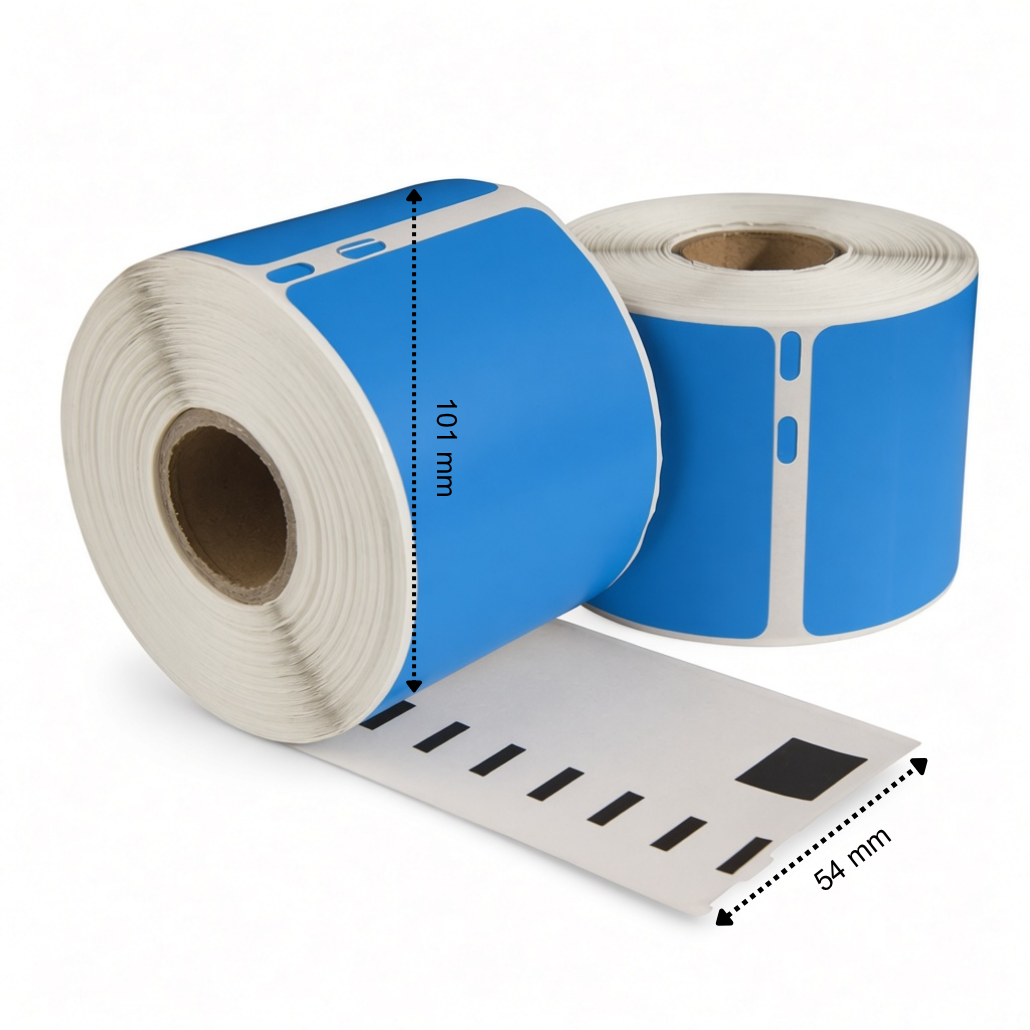 Etichette compatibili Dymo 99014 blu, 101 mm x 54 mm, 220 etichette, adesivo permanente