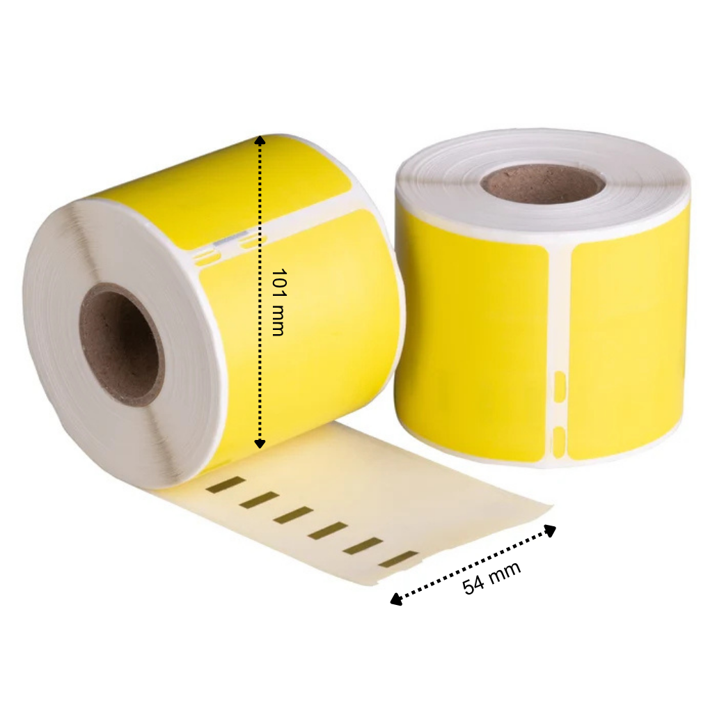 Etichette compatibili Dymo 99014 Giallo, 101 mm x 54 mm, 220 etichette, adesivo permanente