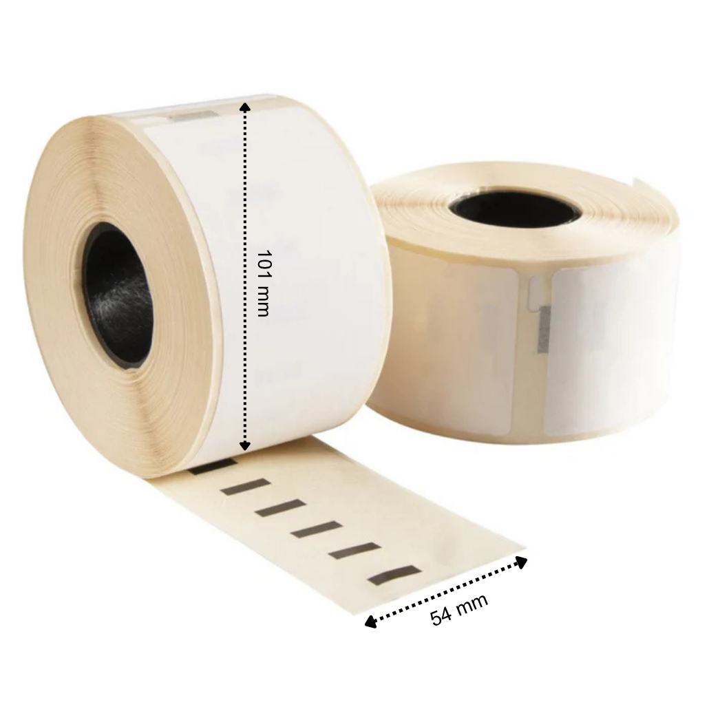 Etichette compatibili con Dymo 99014 rimovibili / S0722430, 101 mm x 54 mm, 220 etichette per rotolo, bianche