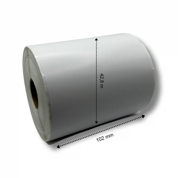 Rotolo continuo compatibile Brother RD-S01E2, carta termica 102 mm x 42,8 metri