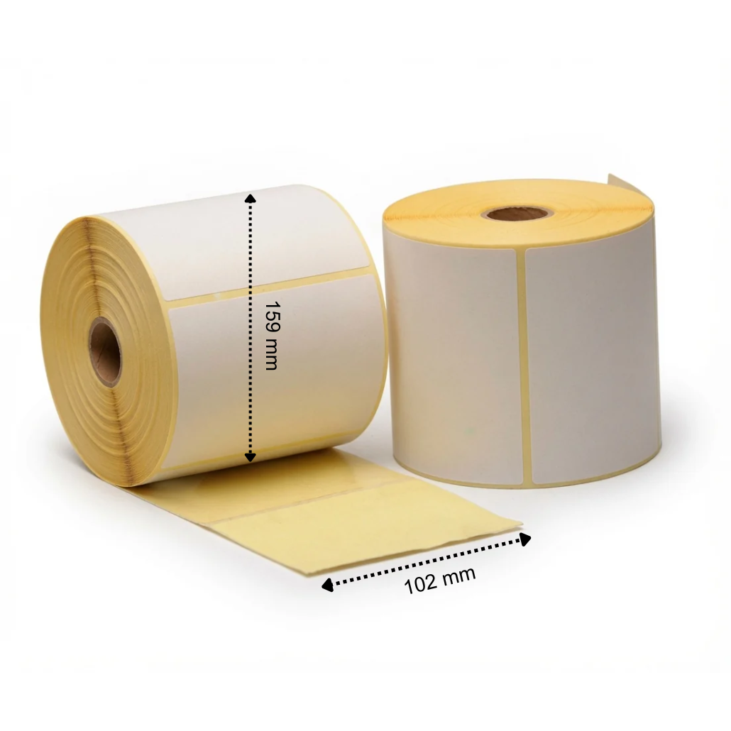 Etichetta termica, 102 mm x 159 mm, 280 etichette per rotolo, anima 25 mm, bianco, ECO, permanente
