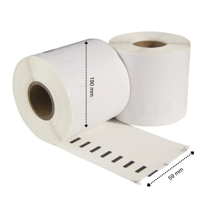 Etichette compatibili Dymo 99019 190 x 59 mm – 110 etichette bianche permanenti