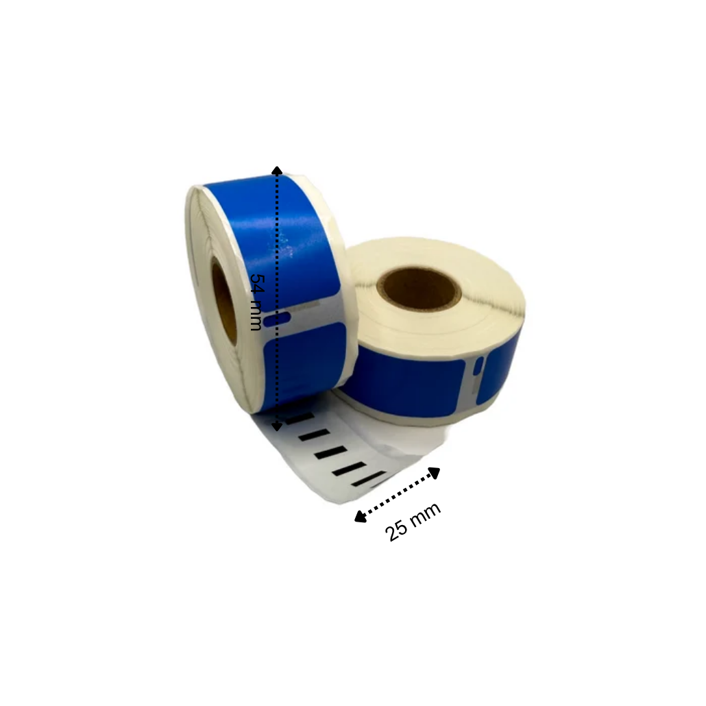 Etichette compatibili Dymo 11352 54x25 mm 500 etichette per rotolo Blu permanenti per stampanti di etichette