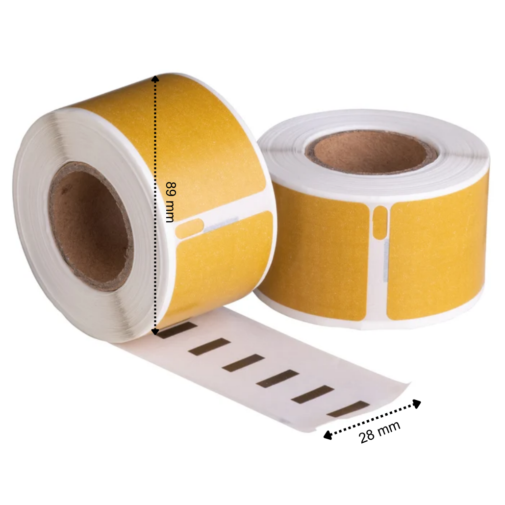 Etichette compatibili Dymo 99010 oro, 89 mm x 28 mm, 130 etichette, adesivo permanente
