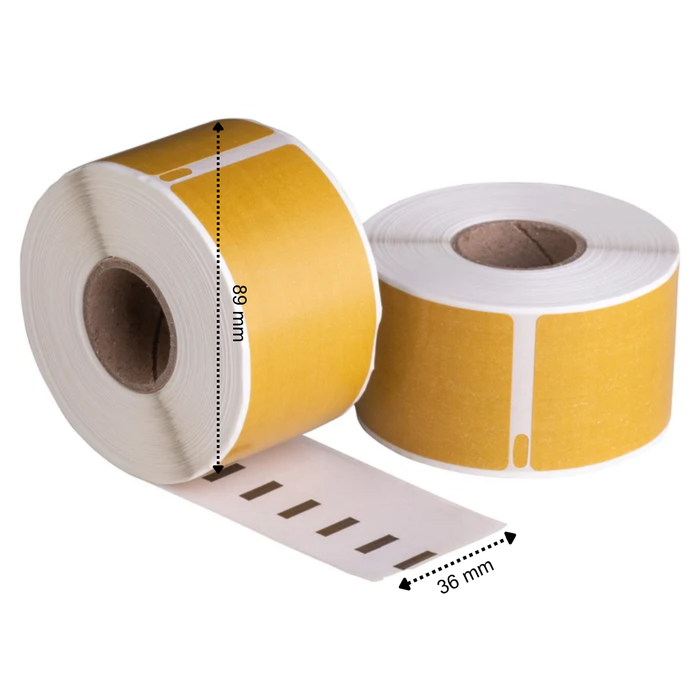 Etichette compatibili dorate Seiko SLP-2RLE, 89 mm x 36 mm, 260 etichette per rotolo