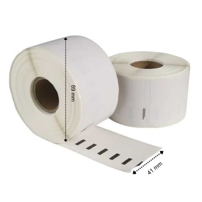 Etichette compatibili Dymo 11356 rimovibili / S0722560, 89 mm x 41 mm, 300 etichette per rotolo, bianche