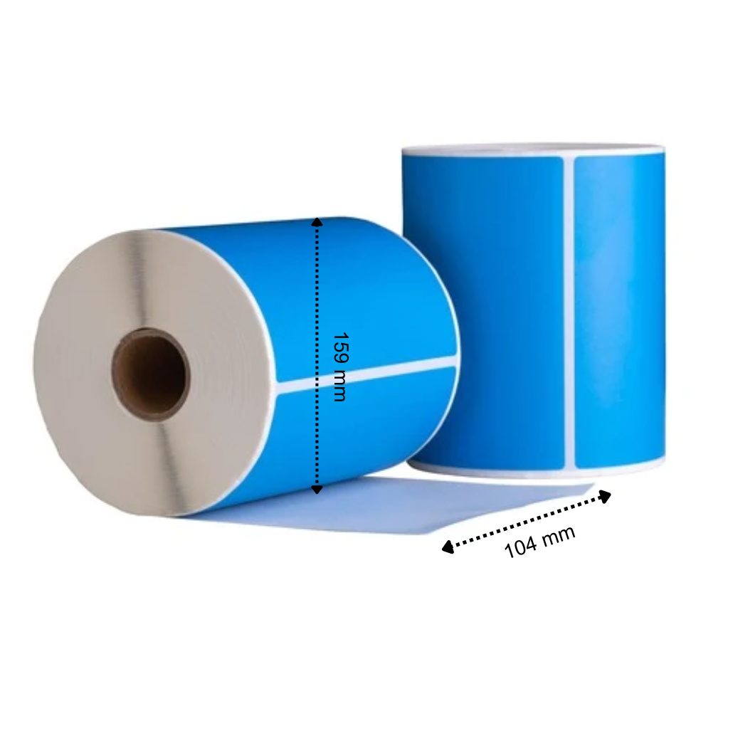 Etichette compatibili Dymo 4XL/S0904980, 104 mm x 159 mm, 220 etichette, blu, permanenti