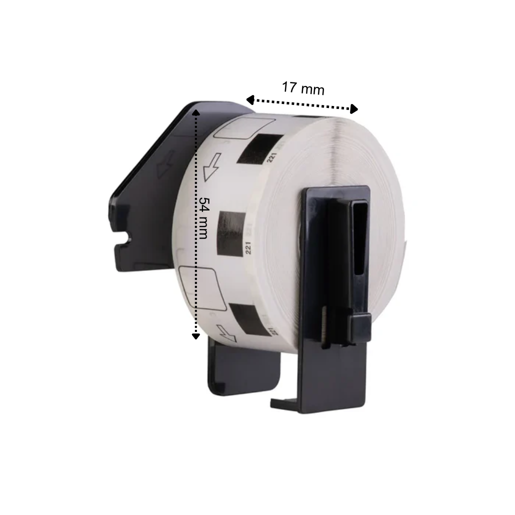 Etichette compatibili Brother DK-11204, 17 mm x 54 mm, 400 etichette per rotolo, supporto Brother incluso, permanenti