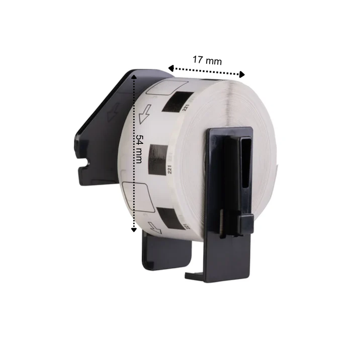 Etichette compatibili Brother DK-11204, 17 mm x 54 mm, 400 etichette per rotolo, supporto Brother incluso, permanenti