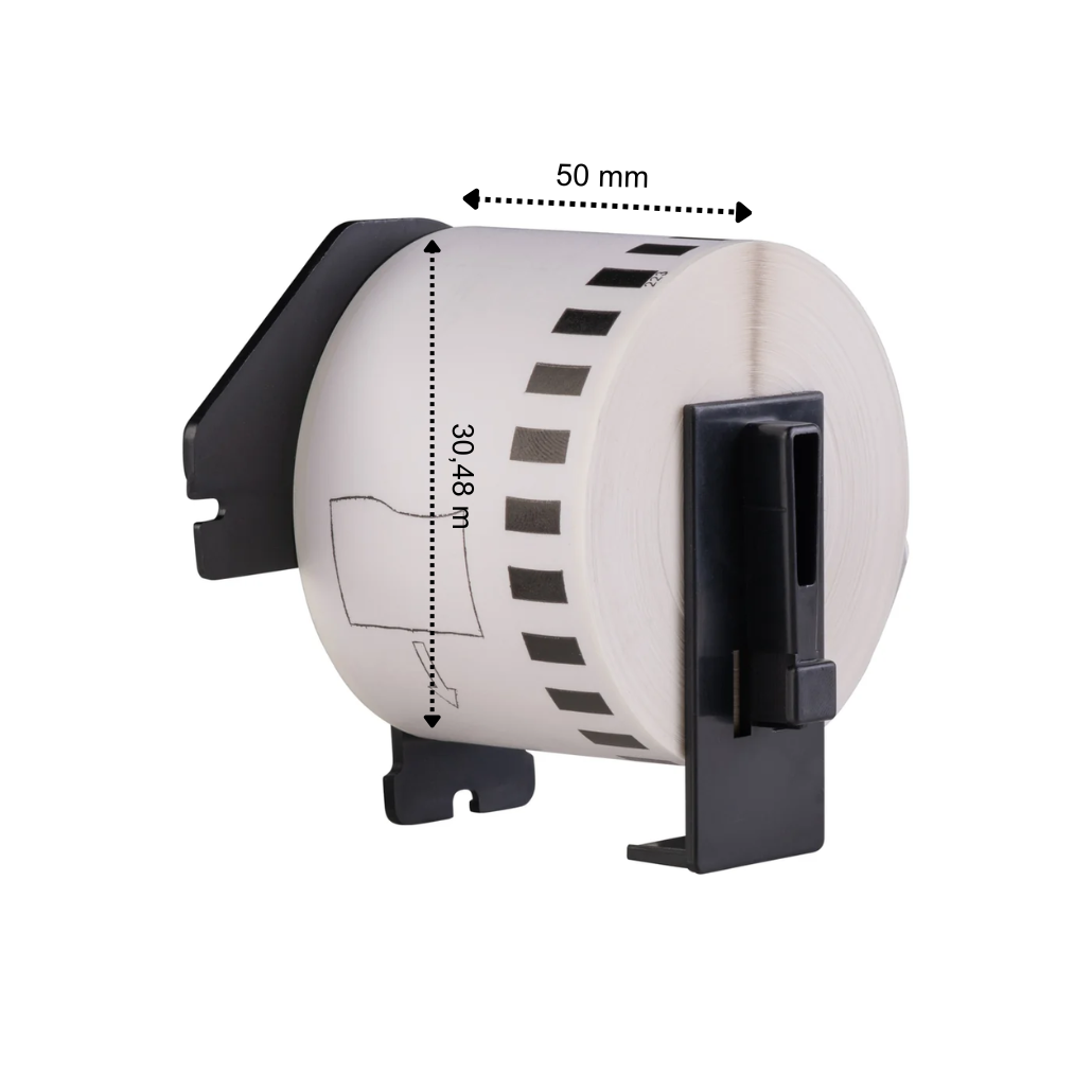 Etichette compatibili Brother DK-22223, 50 mm x 30,48 m, supporto Brother incluso, permanenti