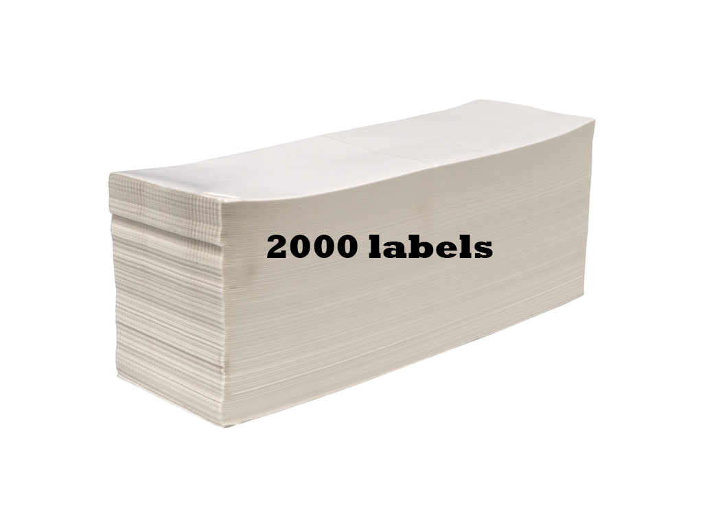 Etichette di spedizione Fanfold 102x150 mm Termiche ECO Permanenti 2000 Etichette per Scatola per Stampanti di Etichette