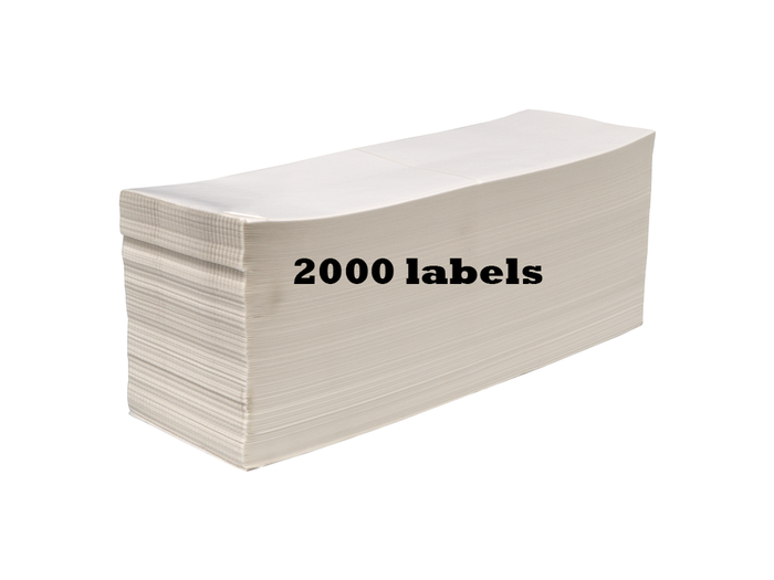 Etichette di spedizione Fanfold 102x150 mm Termiche ECO Permanenti 2000 Etichette per Scatola per Stampanti di Etichette