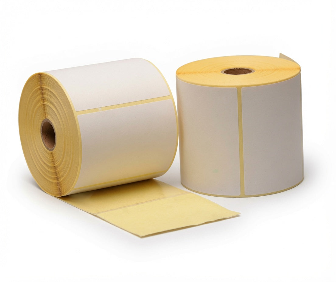 Etichetta termica 60 mm x 49 mm, 900 etichette per rotolo, anima 45 mm, bianco, termico ECO permanente