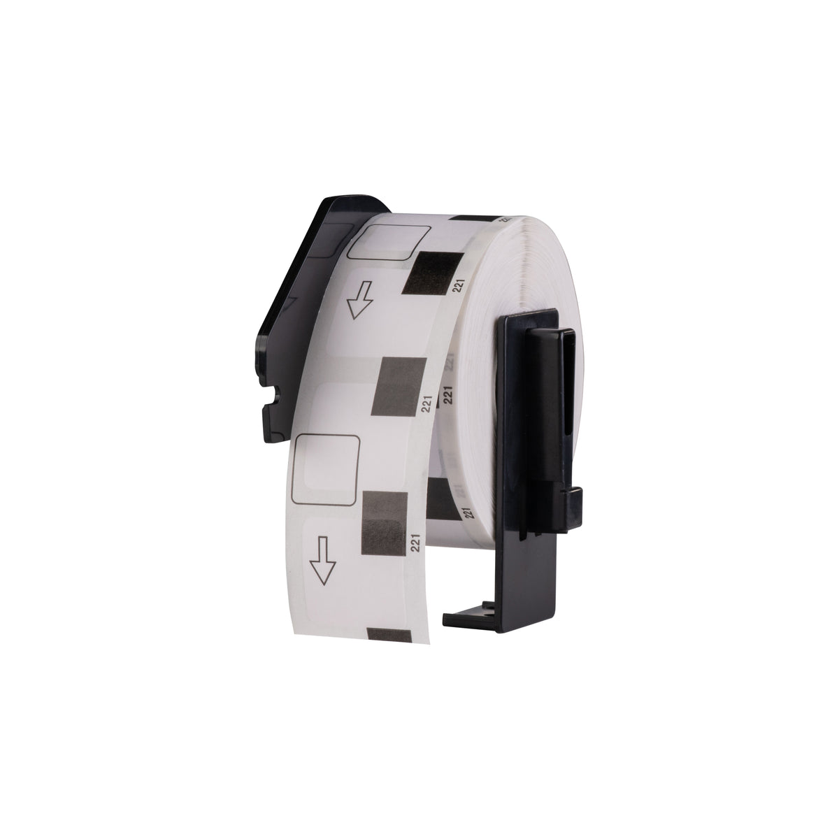 Etichette compatibili Brother DK-11221, 23 mm x 23 mm, 1.000 etichette per rotolo, portacartucce Brother incluso, permanenti