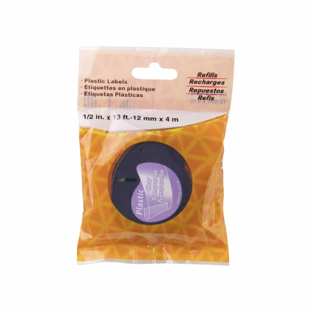 Nastro compatibile Dymo 12267 (S0721530) nero su trasparente 12 mm x 4 m