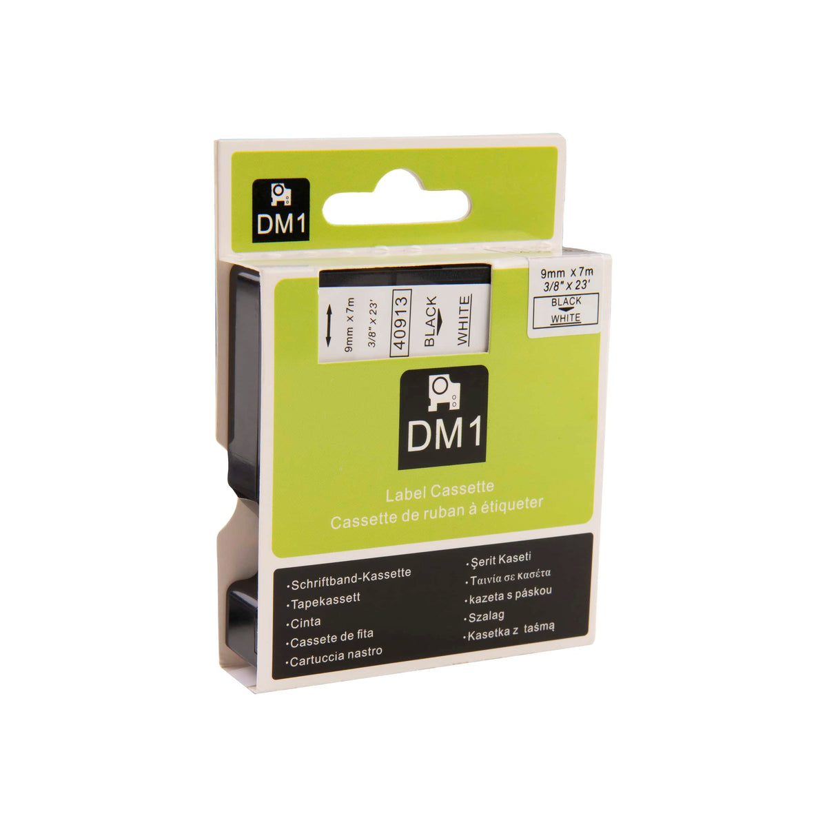 Nastro compatibile Dymo D1 40913 (S0720680), nero su bianco, 9 mm x 7 m