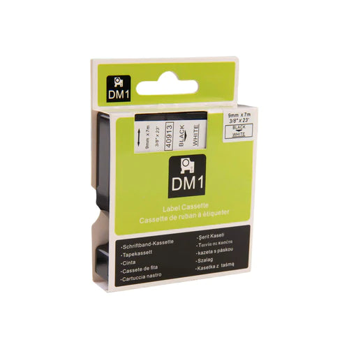 Nastro compatibile Dymo D1 40918 (S0720730), nero su giallo, 9 mm x 7 m