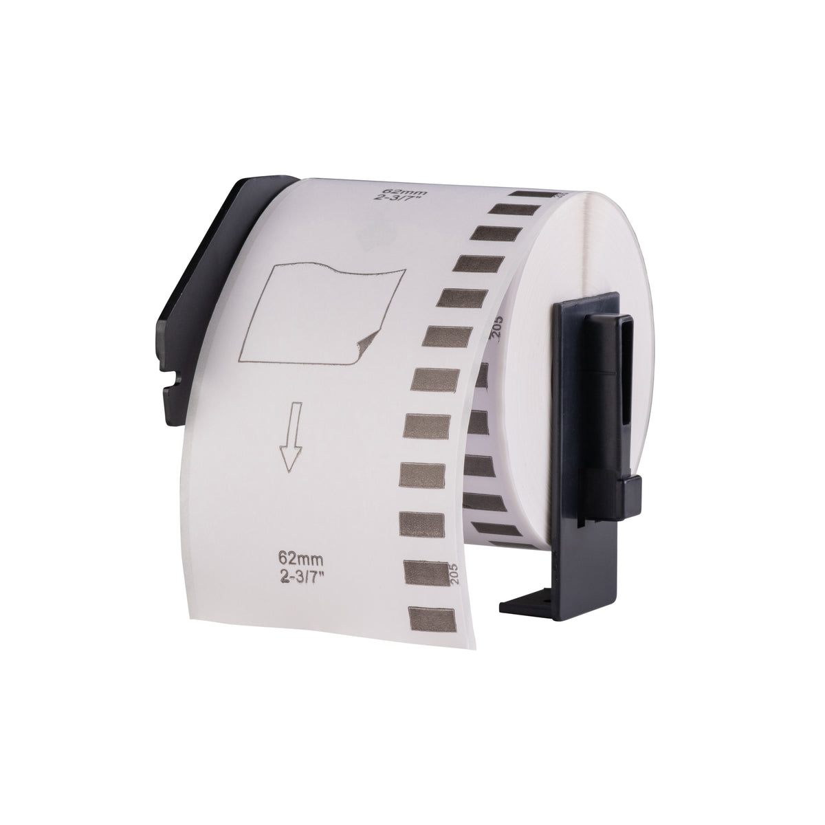 Etichette compatibili Brother DK-44205, 62 mm x 30,48 m, incl. supporto Brother, rimovibili