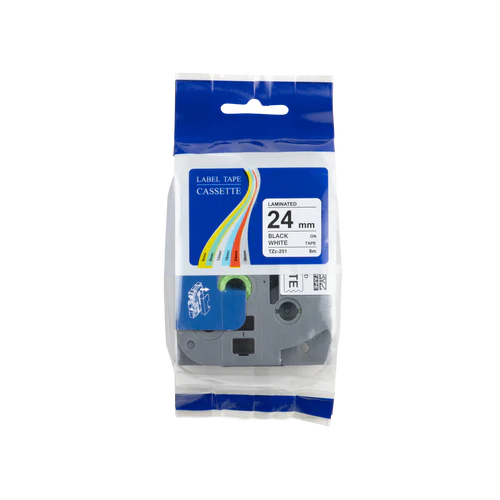Nastro Brother compatibile TZe-851 nero su oro 24 mm x 8 m