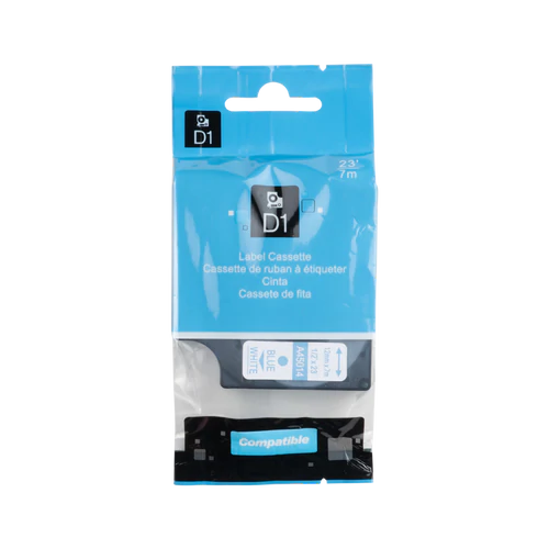 Nastro compatibile Dymo D1 45014 (S0720540) blu su bianco 12 mm x 7 m