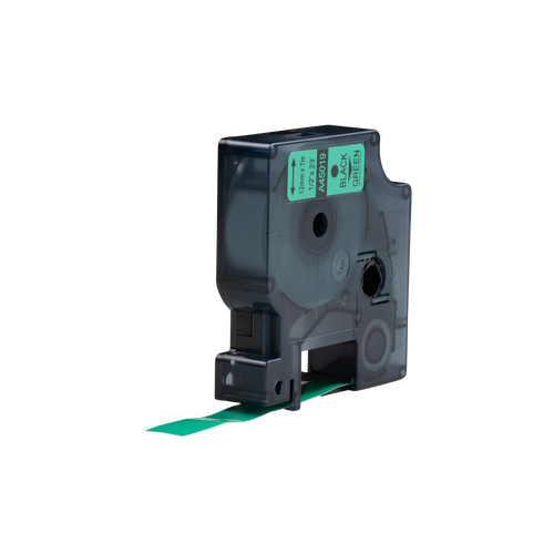 Nastro compatibile Dymo D1 45019 (S0720590) nero su verde 12 mm x 7 m