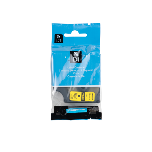 Nastro Dymo D1 compatibile 45809 (S0720890) nero su verde 19 mm x 7 m