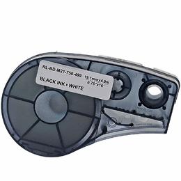 Nastro in nylon Brady M21-750-499, nero su bianco, 19,1 mm × 4,88 m (compatibile)