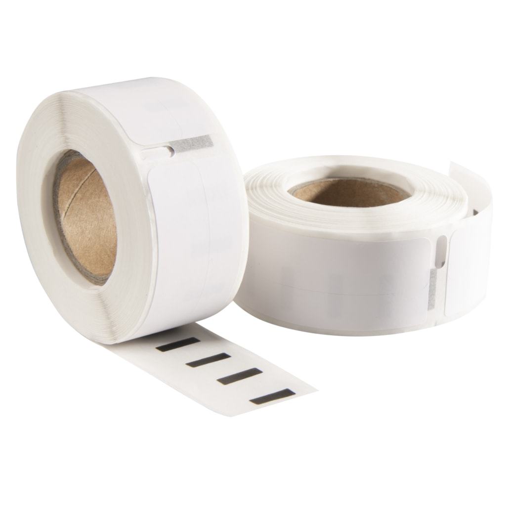 Dymo 99017 / S0722460 compatible labels, 50 mm x 12 mm, 220 etiketten per rol, wit, permanent
