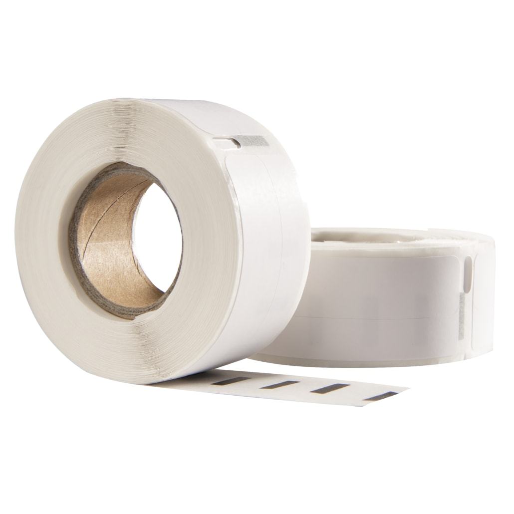 Dymo 99017 / S0722460 compatible labels, 50 mm x 12 mm, 220 etiketten per rol, wit, permanent