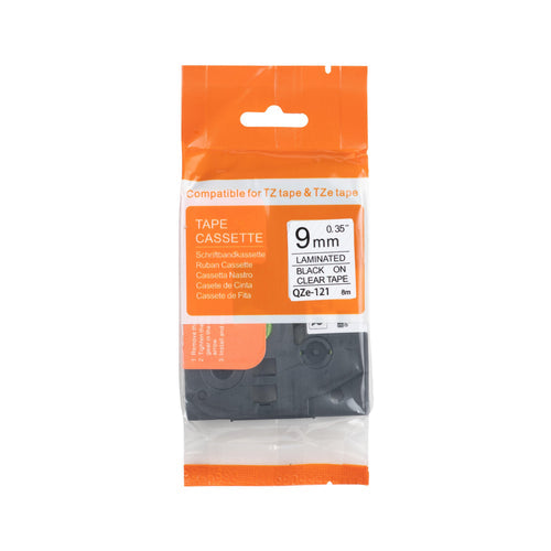 Nastro Brother compatibile TZe-621 nero su giallo 9 mm x 8 m