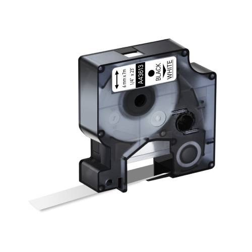 Nastro Dymo D1 compatibile 43613 (S0720780), nero su bianco, 6 mm x 7 m