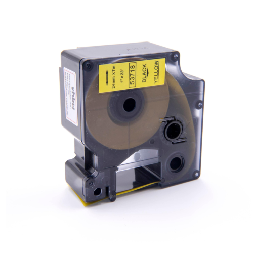 Nastro compatibile Dymo D1 53718 (S0720980) nero su giallo 24 mm x 7 m